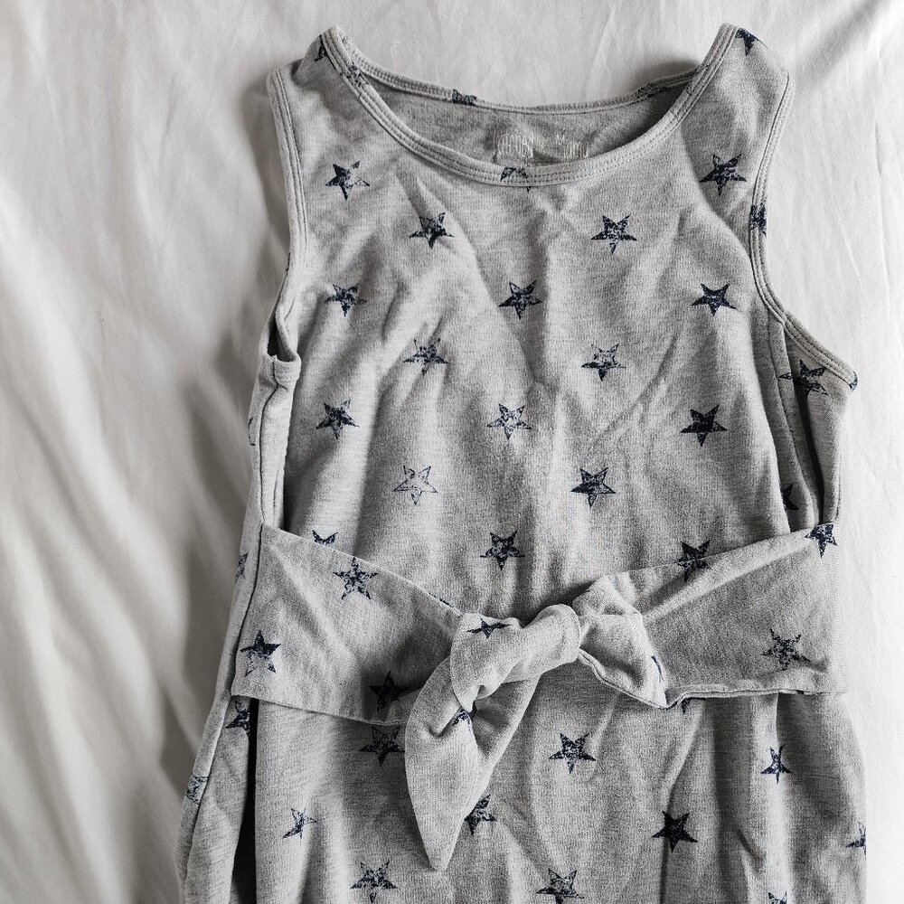 Gray Star-Patterned Women's Top